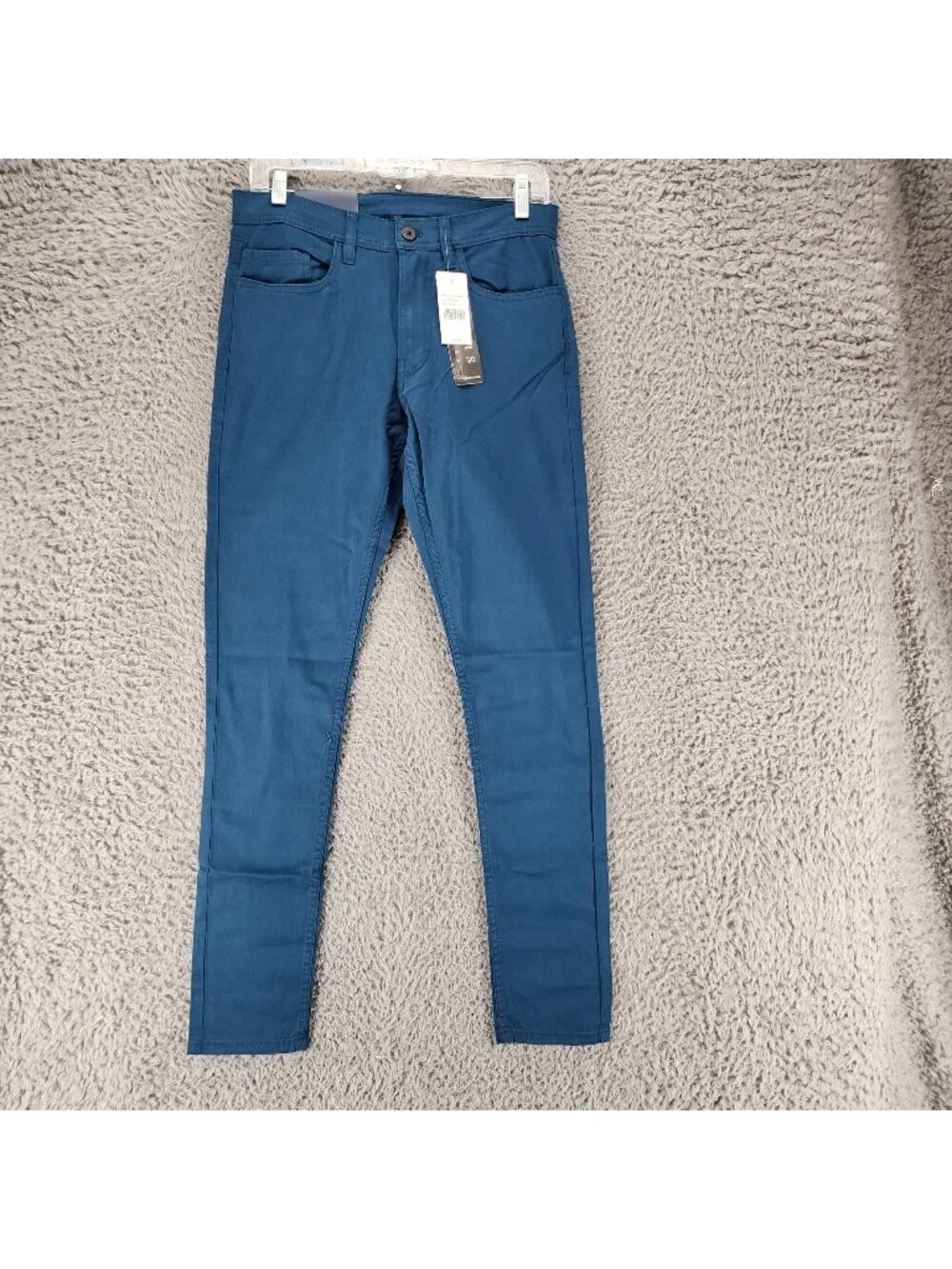 Jachs Pants Mens 28x32 Dark Teal Blue Stretch Mid Rise Slim Fit *NWT*